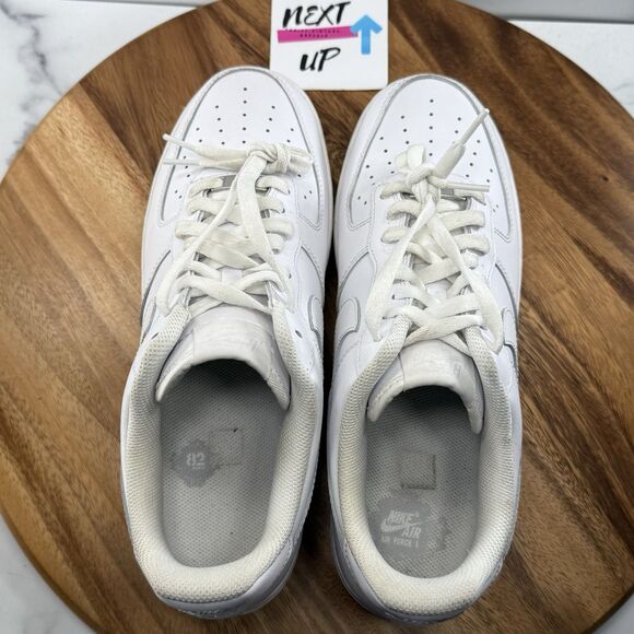 Mens Size 11.5-Nike Air Force 1 \'07 Triple White Athletic Sneakers CW2288-111 main image 8